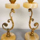 Egyptian Alabaster hand made candle holder 7"H & 3 1/2" W