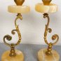 Egyptian Alabaster hand made candle holder 7"H & 3 1/2" W