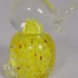 Yellow, red & Clear Art Quality Glass Singing Duck Figurine