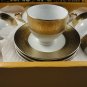 Beautiful 12 PCS, FINE PORCELAIN 24CT GOLD PLATED CUP & SAUCER