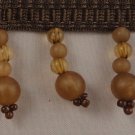 Beautiful  1 1/2" Brown Beads and on the top is Olive Green.