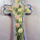 Beautiful Ceramic Flowery Cross