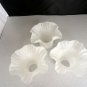 3  BEAUTIFUL WHITE GLASS FLOWER SHAPE LAMP FOR  CHANDELIER/CEILING FAN LIGHT