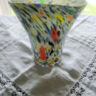 Beautiful Murano Art Glass Ovel shap Vase hand Blown withr Multi-Color