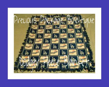 Dodgers Fleece Tie Blanket