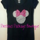 Minnie Mouse Rhinestone Head Adult Shirt