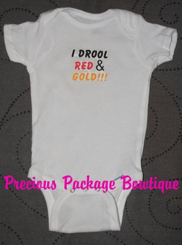 Drool Red & Gold Onsie