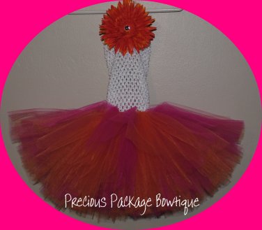 Pink & Orange Tutu Dress