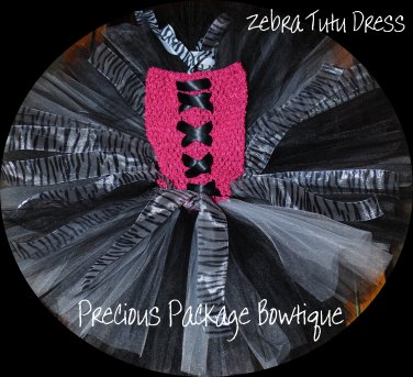 Zebra Tutu Dress