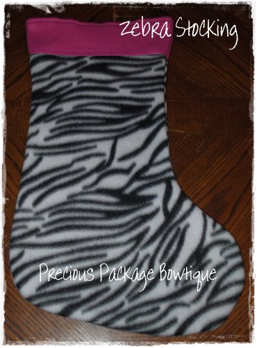 Zebra Christmas Stocking