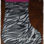 Zebra Christmas Stocking