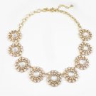 JCREW CRYSTAL CIRCLE FLOWER CLUSTER NECKLACE