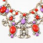 JCREW CRYSTAL COLOR NEON STONE STATEMENT NECKLACE