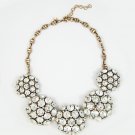 JCREW OUTLET CRYSTAL ROSETTE BRIDAL WEDDING STATEMENT NECKLACE J. CREW