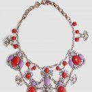 JCREW CRYSTAL COLOR NEON STONE STATEMENT NECKLACE