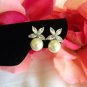 Butterfly Pearl Stud Earrings