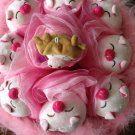 Eight Red Nose Pig Bouquet, Pink Cute Pig Bouquet with a Cute Bear, Best Gift For Any Occasions