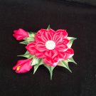 Kanzashi Flower Clip, Tsumami Kanzashi Flower, Ribbon Flower