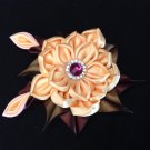Kanzashi Flower Clip, Tsumami Kanzashi, Ribbon Flower Clip