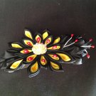 Kanzashi Flower Barrette, Tsumami Kanzashi Ribbon Flower Barrette