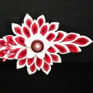 Kanzashi Flower Clip, Tsumami Kanzashi, Ribbon Flower