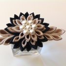 Kanzashi Flower Barrette, Tsumami Kanzashi, Ribbon Flower