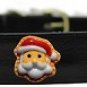 Chipper Santa Face Dog Collar Black Size 12