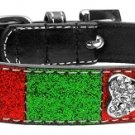 Christmas Cristals Bons Nylon dog collar