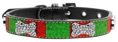 Christmas Cristals Bons Nylon dog collar