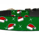 Santa Hat Nylon and Ribbon dog collars