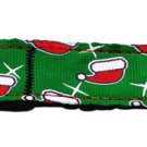 Santa Hat Nylon and Ribbon leash 1'' wide