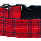 Plaid Nylon Collar Red