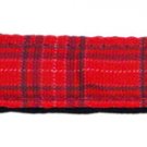 Plaid Nylon leash Red 1 wide