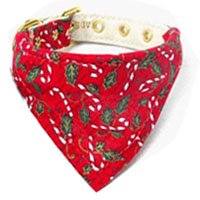 Candy Cane bandana collar red