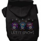 Hoodie Let it Snow Penguins Black