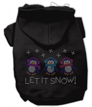 Hoodie Let it Snow Penguins Black