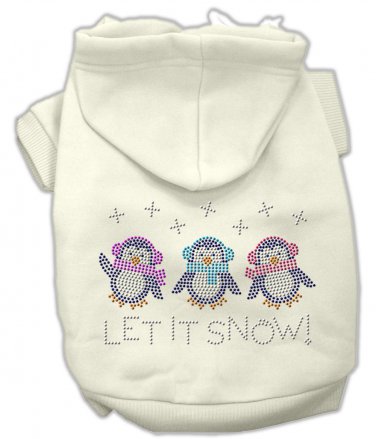 Hoodie Let it Snow Penguins White