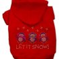 Hoodie Let it Snow Penguins Red