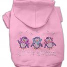Hoodie Let it Snow Penguins Pink