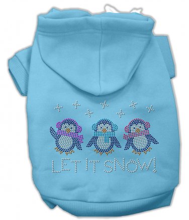 Hoodie Let it Snow Penguins Blue