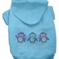 Hoodie Let it Snow Penguins Blue