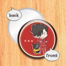 Round hand mirror (Kuroo fan art)