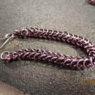 Pink & Black Chainmaille Bracelet