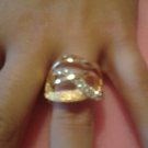 Gold criss-cross ring