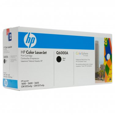 GENUINE HP Q6000A Black Toner Cartridge for LaserJet 1600 - 2600 - 2605