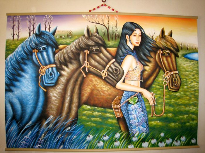 The living & life of the Chinese minority is expressing by art