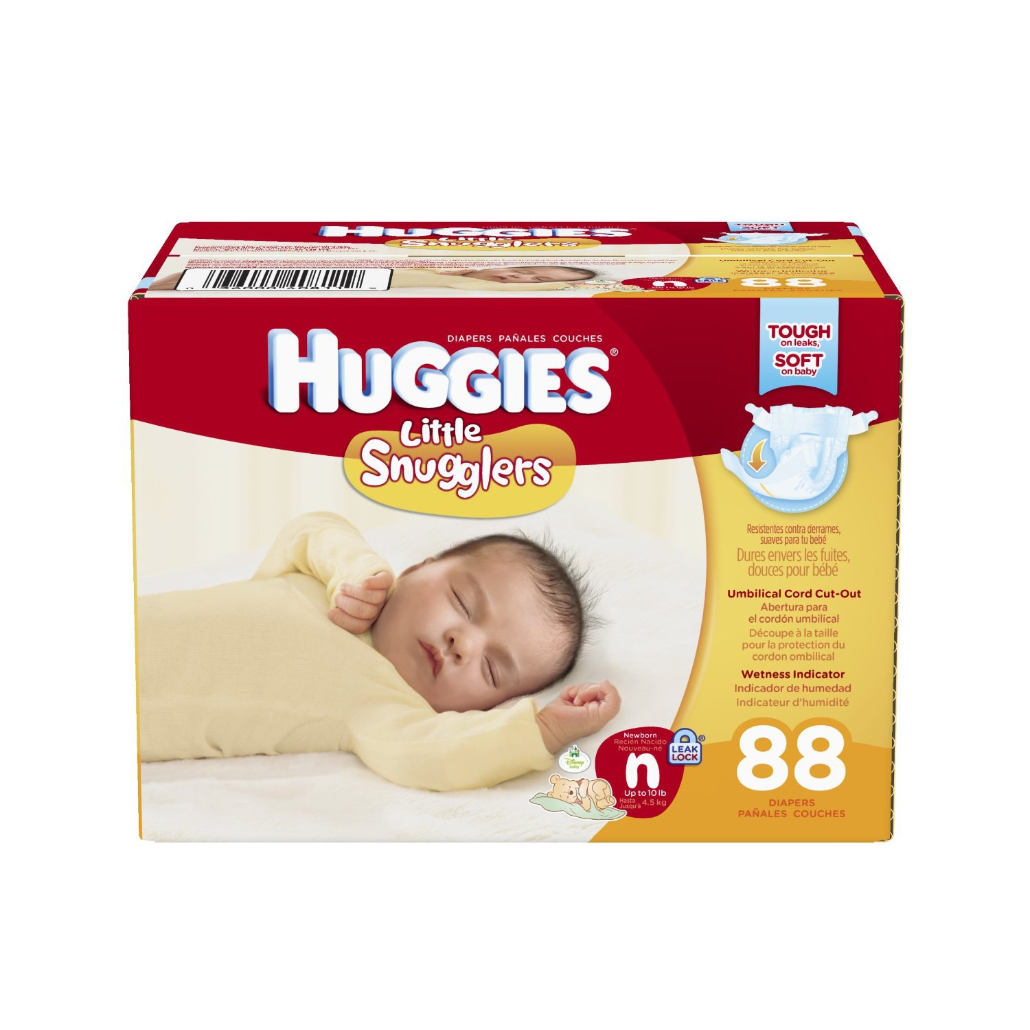 Huggies Little Snugglers Diapers Size Newborn - 88 Count (FREE SHIPPING)