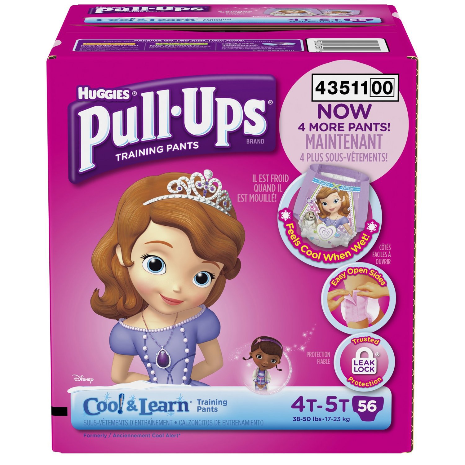 PullUps Training Pants with Cool and Learn for Girls, Size 4T5T 56