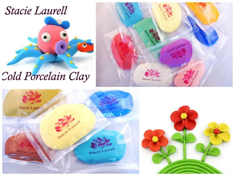 lot of polymer clay air dry cold porcelain sculpting clay 10pcs vibrant colors