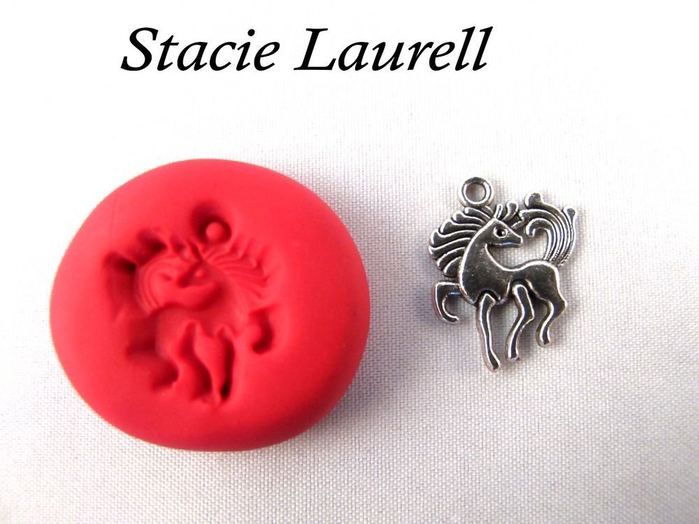 Horse pendant mold for polymer clay Jewelry mold + 2pks of clay